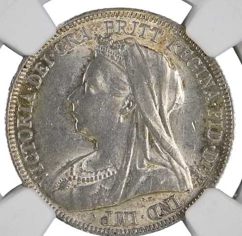 ヴィクトリア女王（1837-1901）1897年シリング1S NGC AU58