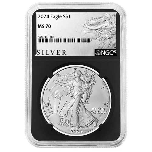 2024年 1ドル アメリカン シルバー イーグル NGC MS70 ALSラベル レトロコア|WORLD RESOURCE【QUEEN店】