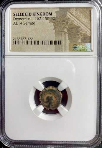 ギリシャ・セレウコス朝 紀元前162年-紀元前150年 NGC 真正デメトリウス・ソテル1世 希少鋸歯状｜WORLD RESOURCE【QUEEN店】