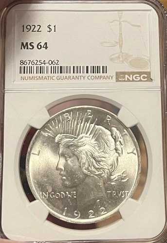 1922年 NGC MS64 ピースシルバードル｜WORLD RESOURCE【QUEEN店】