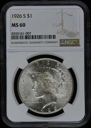 1926-S 銀平和ドル S$1 NGC MS60|WORLD RESOURCE【QUEEN店】