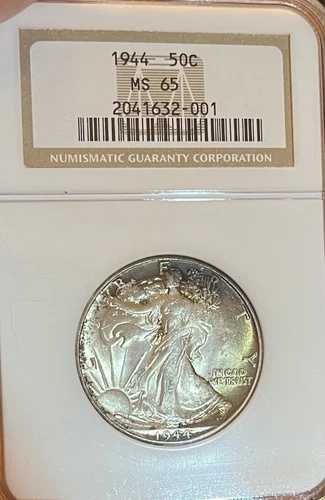 1944年 NGC MS65 ウォーキング・リバティ・ハーフダラー|WORLD RESOURCE【QUEEN店】