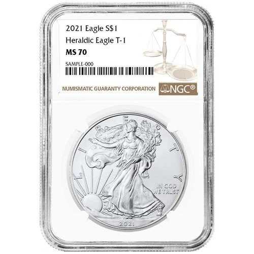 2021年 1ドル 1オンス T1 アメリカンシルバーイーグル NGC MS70 ブラウンラベル|WORLD RESOURCE【QUEEN店】