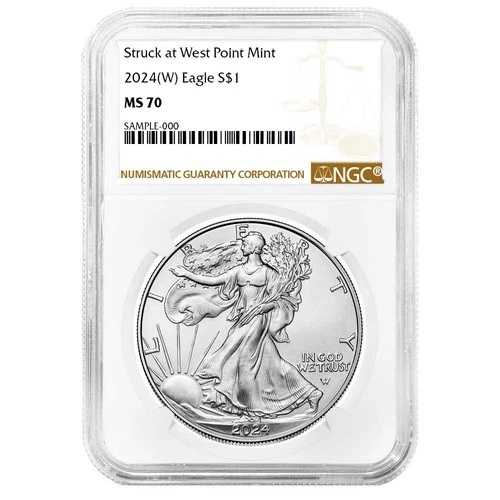 2024年 (W) 1ドル 1オンス アメリカンシルバーイーグル NGC MS70 ブラウンラベル｜WORLD RESOURCE【QUEEN店】
