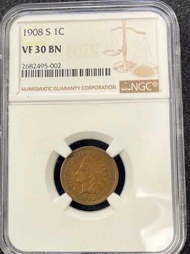 1908年製 S Indian VF30。NGC。Chelsea Rare Coinsより。eBay最安値!!!!|WORLD RESOURCE【QUEEN店】