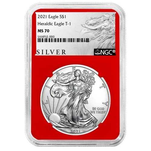 2021年 $1 タイプ1 アメリカンシルバーイーグル NGC MS70 ALSラベル レッドコア|WORLD RESOURCE【QUEEN店】
