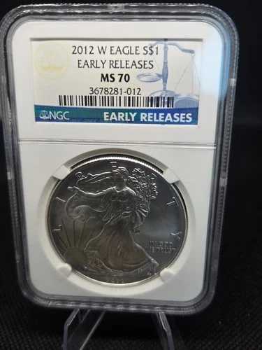 2012-W シルバーイーグル $1 NGC MS70 ER サンフランシスコ造幣局 1オンス .999 ファイン ASE コイン｜WORLD RESOURCE【QUEEN店】