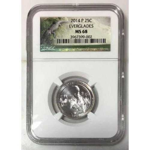 2014年 P エバーグレーズ ATB クォーター NGC MS68 ***レヴ・タイのコインスタッシュ*** #9002|WORLD RESOURCE【QUEEN店】