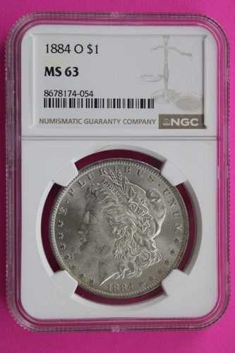 1884 O MS 63 リバティ・モーガン銀貨 NGC認定 鑑定済み 本物 789
