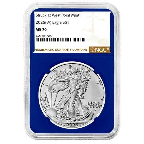 2025 (W) 1ドル アメリカン シルバー イーグル NGC MS70 ブラウン ラベル ブルー コア|WORLD RESOURCE【QUEEN店】