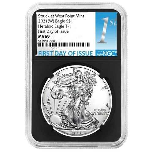 2021年 (W) $1 1オンス T-1 アメリカンシルバーイーグル NGC MS69 FDI ファーストラベル レトロコア