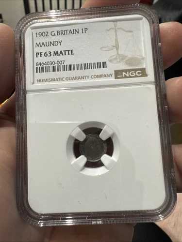 1902年 マウンディ 1D エドワード7世 マットプルーフ NGC Pf63 マット