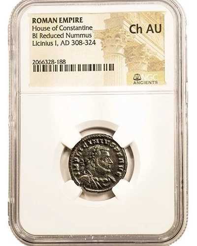 NGC Ch AU ローマ時代のリシニウス1世のAE、AD 308 - 324 NGC CHOICE ほぼ未流通|WORLD RESOURCE【QUEEN店】