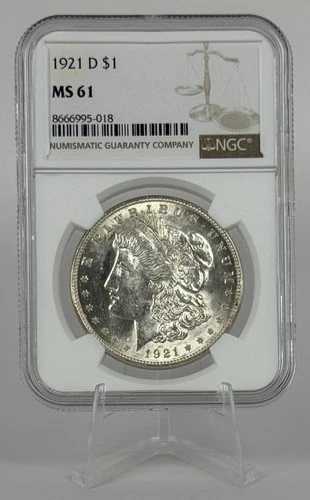 1921-D モルガン銀貨 NGC MS61 ブリリアント 未流通 DDR ダイクラック｜WORLD RESOURCE【QUEEN店】