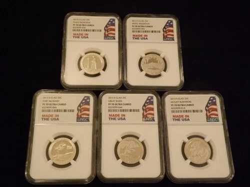 2013-S 25 C 5枚入りクォーターコインセット 旗ラベル NGC PF 70|WORLD RESOURCE【QUEEN店】