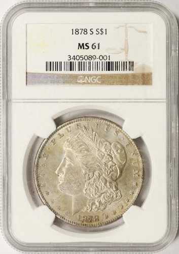 1878-S 1ドル モルガン・ダラー NGC MS61