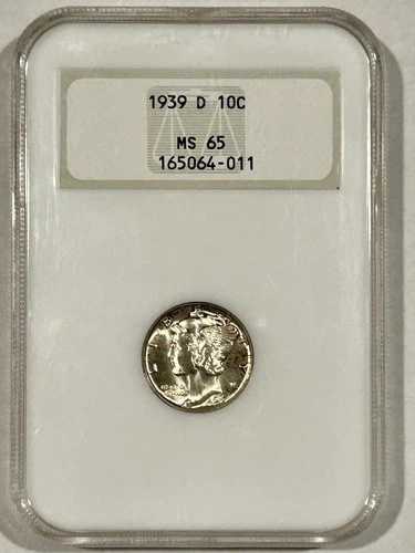 1939-D マーキュリーダイム MS65 NGC OH Gen 4.0 オールドホルダー認定 90% シルバー 10C