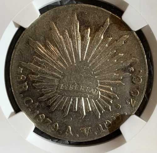 1879 CA AV メキシコ 8 レアル シルバー コイン XF｜WORLD RESOURCE【QUEEN店】 46,860円