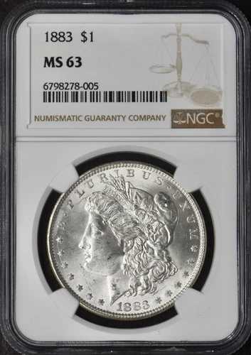 1883年 モルガン銀貨 - NGC MS63 トーン - ?COINGIANTS?｜WORLD RESOURCE【QUEEN店】