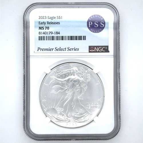 2023年 S$1 シルバーイーグル アーリーリリース NGC MS 70 プレミアセレクトシリーズ｜WORLD RESOURCE【QUEEN店】