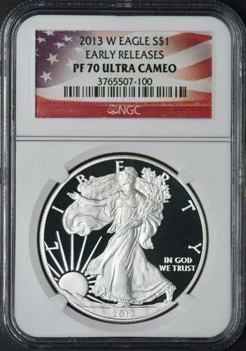 2013-W アメリカン シルバー イーグル NGC PF70 ウルトラ カメオ アーリーリリース ?COINGIANTS?｜WORLD RESOURCE【QUEEN店】
