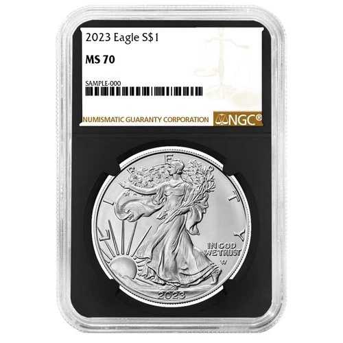 2023年 1ドル アメリカン シルバー イーグル NGC MS70 ブラウンラベル レトロコア 48,180円