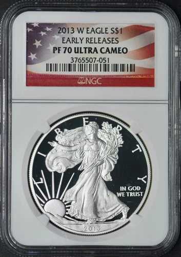 2013-W アメリカン シルバー イーグル NGC PF70 ウルトラ カメオ アーリーリリース ?COINGIANTS?|WORLD RESOURCE【QUEEN店】