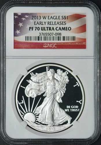 2013-W アメリカン シルバー イーグル NGC PF70 ウルトラ カメオ アーリーリリース ?COINGIANTS?|WORLD RESOURCE【QUEEN店】