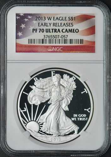2013-W アメリカン シルバー イーグル NGC PF70 ウルトラ カメオ アーリーリリース ?COINGIANTS?