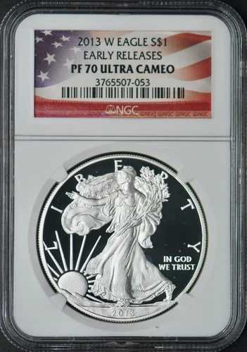 2013-W アメリカン シルバー イーグル NGC PF70 ウルトラ カメオ アーリーリリース ?COINGIANTS?|WORLD RESOURCE【QUEEN店】