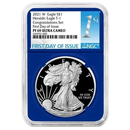 2021-W $1 1オンス T-1 プルーフ アメリカン シルバー イーグル コングラチュレーション セット NGC PF69UC 48,180円