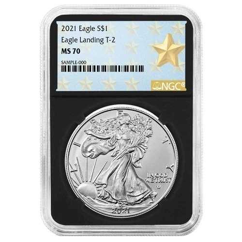 2021年 $1 タイプ2 アメリカンシルバーイーグル NGC MS70 ウェストポイントスター レトロコア