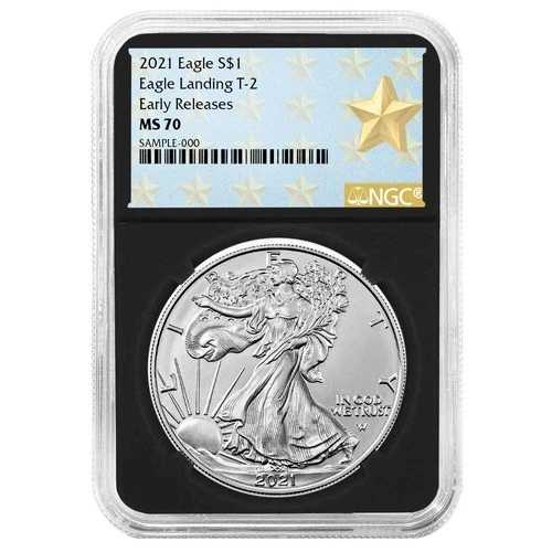 2021年 $1 タイプ2 アメリカンシルバーイーグル NGC MS70 ER ウェストポイントスター レトロコア