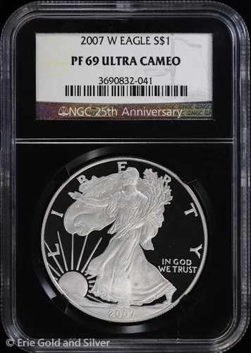 2007-W $1 プルーフ アメリカン シルバー イーグル NGC PF 69 ウルトラカメオ | PR 48,180円