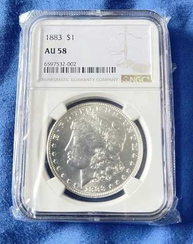 1883年 モルガン銀貨 PCGS AU 58