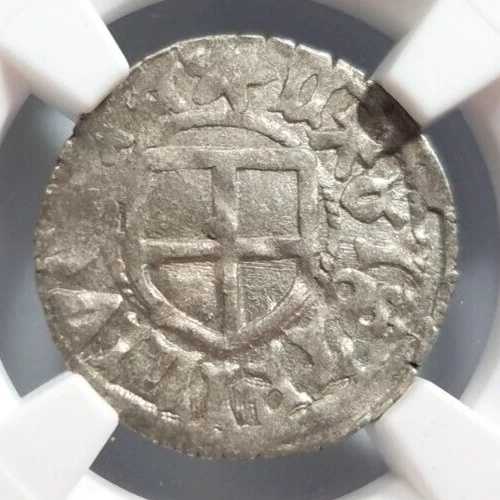 ベルント・フォン・デア・ボルヒ ドイツ騎士団 リヴォニア NGC AU58 シルバー 1シリング