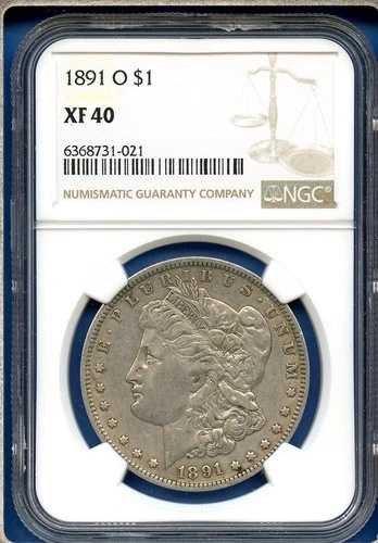 1891 O NGC XF40 モーガン シルバー ダラー $1 米国造幣局 希少年号コイン 1891-O XF-40