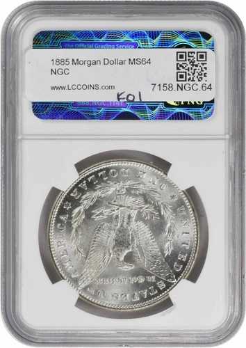 1885年 モルガン銀貨 MS64 NGC
