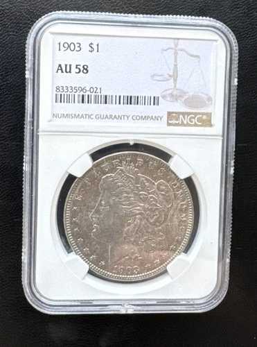 1903年 モルガン銀貨 NGC AU58、自然な色合いの美しいコイン|WORLD RESOURCE【QUEEN店】