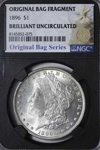 BU 1896年 モルガン銀貨 NGC ブリリアント 未流通 オリジナルバッグ KRHB