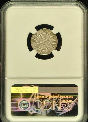 (1163-1201) 十字軍デニエ アンティオキア ボエモン3世 NGC XF 45 #H933