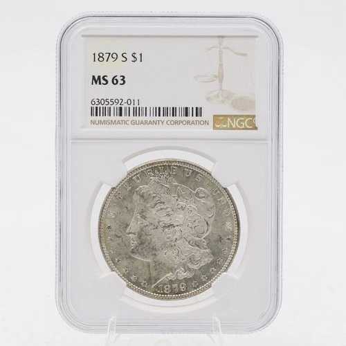 1879 S モルガン銀貨 MS 63 NGC 90% 銀 サンフランシスコ