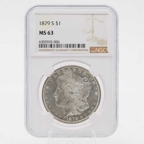 1879 S モルガン銀貨 MS 63 NGC 90% 銀 サンフランシスコ