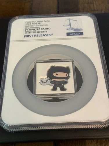 2022 ニウエ S$2 ちび キャットウーマン FR NGC PF70 UC 1オンス シルバー ポップ 18!