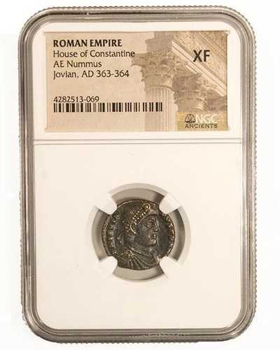 NGC ( XF ) ローマ時代の木星紀 AE3 (西暦 363 -364 年) 非常に良好な NGC 古代品