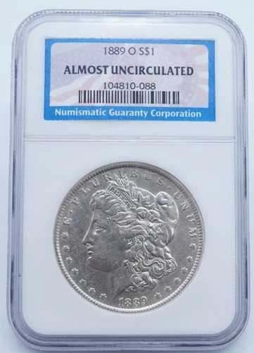 1889年 O モルガン 1ドル銀貨 NGC ほぼ未使用 AU - U593