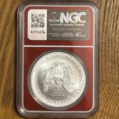 2004年 アメリカン シルバー イーグル $1 NGC ジェム アンサーキュレート 初期生産 ? 2003年製造