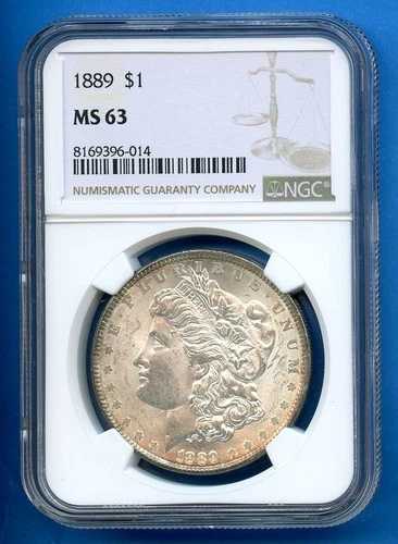 1889 P NGC MS63 モルガン銀貨 1ドル 米国造幣局コイン 1889-P MS-63