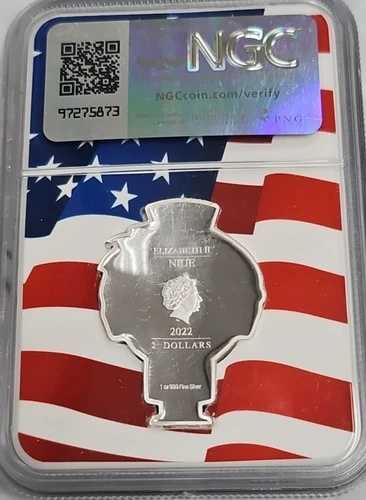 2022年 ニウエ 2ドル銀貨 チビ マウント・ラシュモア エイブラハム・リンカーン NGC PF 70 UC J72