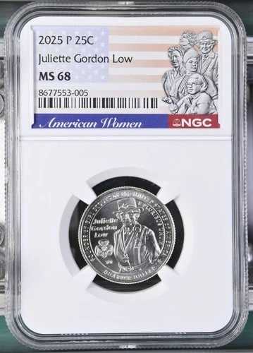 *希少* 2025年 P ジュリエット・ゴードン ロー アメリカン・ウィメンズ クォーター グレード NGC MS-68